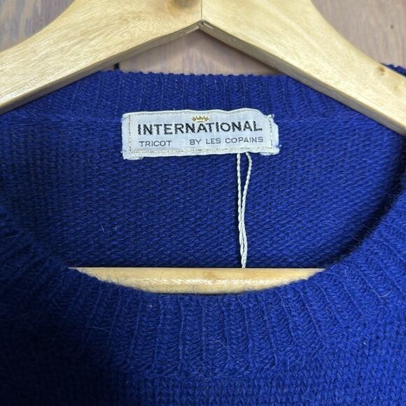 NWT Vintage international tricot Les Copains Blue Beaded Embellishments Sweater - Picture 6 of 8